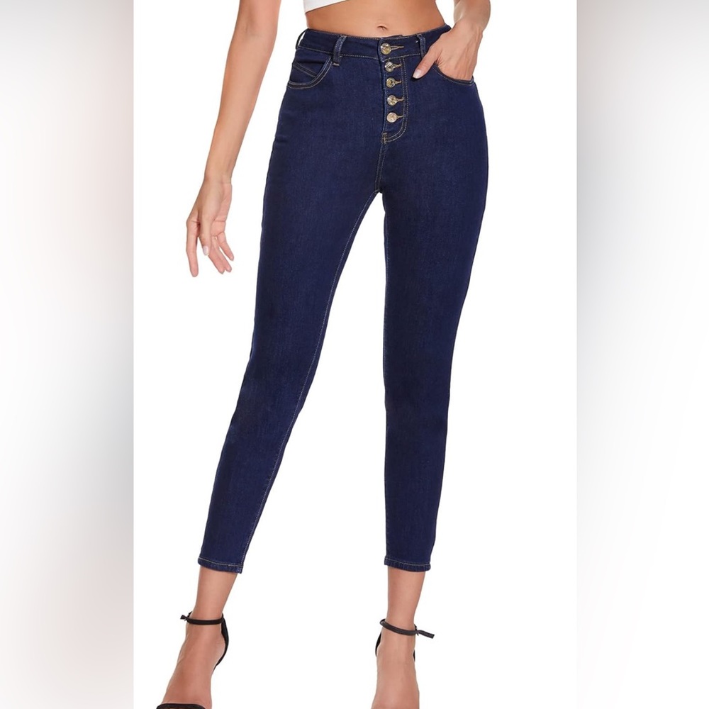 VIPONES Women's👩🏽StretchyHighRise Tummy Control Trendy Denim Jeans👖Sz S 28x41
